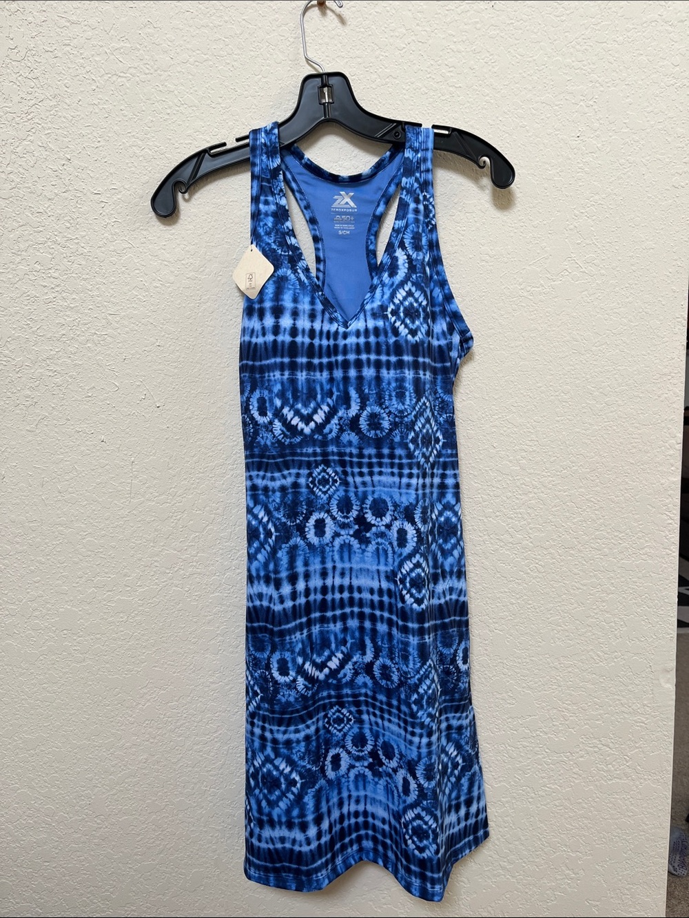 NWT Blue Tie-Dye Racerback Tank Dress